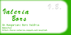 valeria bors business card