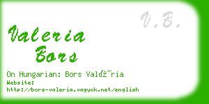 valeria bors business card
